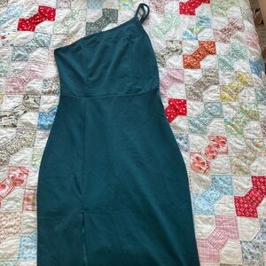 One Shoulder Midi Wedding Guest Dress